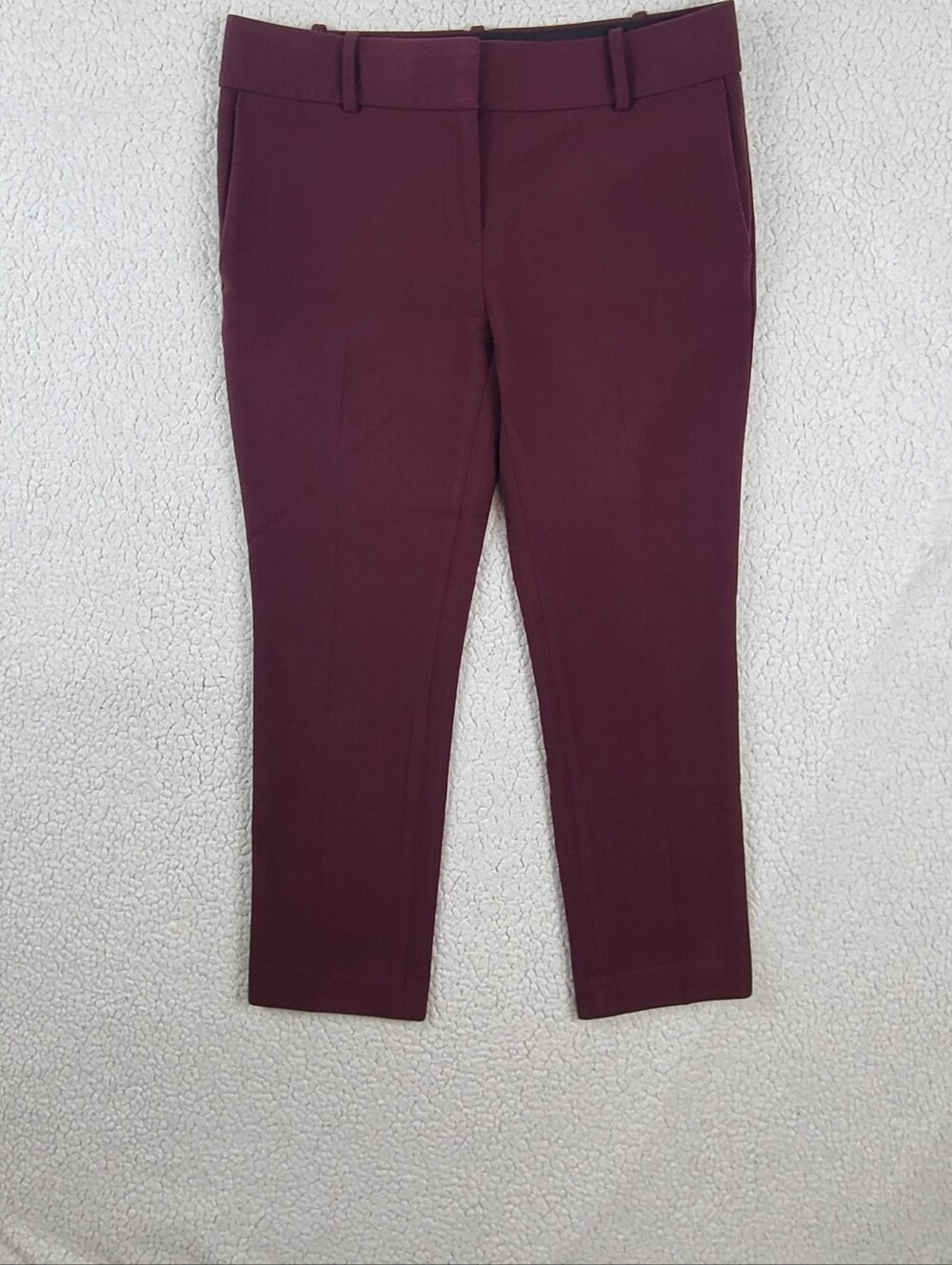 Ann Taylor Devin Fit Burgundy Dress Pants Size 2P Slim Straight